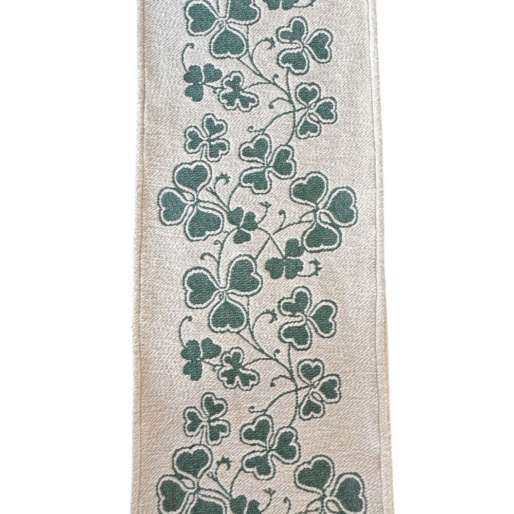 The Farmhouse St Patricks Day Table Runner Reversible Shamrocks Home Decor - Picture 2 of 12